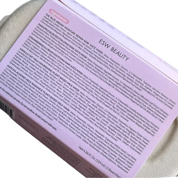 NEW Raw Juice Whole Food Facial 5 Sheet Mask Set Plant Based Skincare - Picture 6 of 12